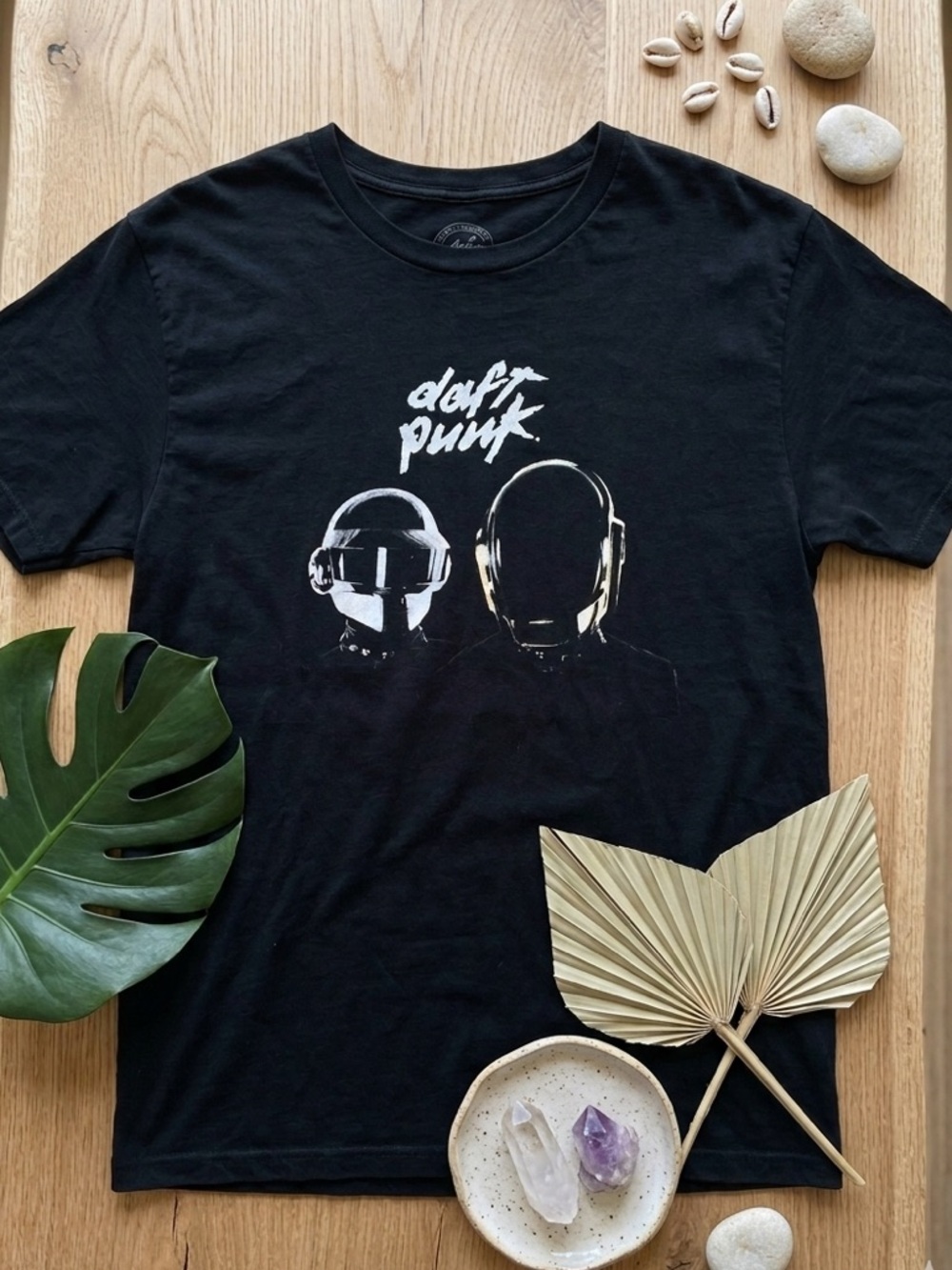 DAFT PUNK  Discovery Era Helmet Graphic T-Shirt - Black - Unisex